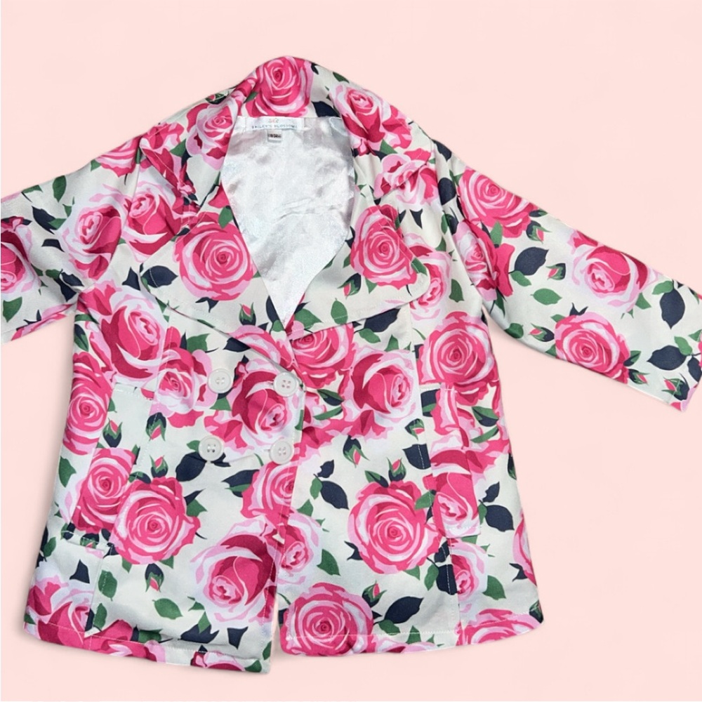 Floral Double-Breasted Coat